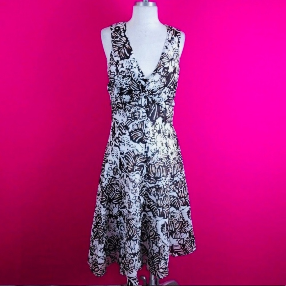 @ Jones New York sz 8 Aline Brown White Dress